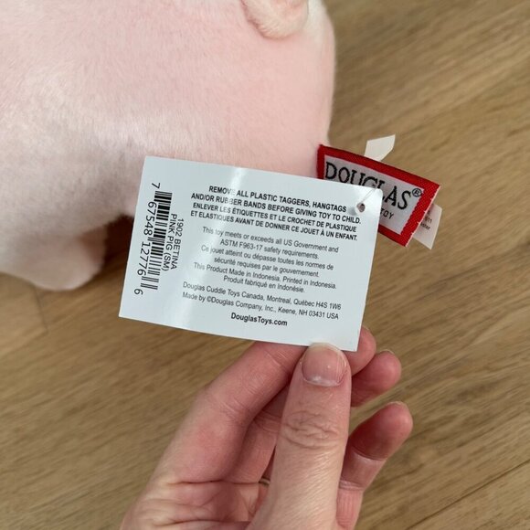 Douglas The Cuddle Toy Betina Pink Pig Plush Small 8" Cute Soft Farm Animal NEW - Picture 5 of 10